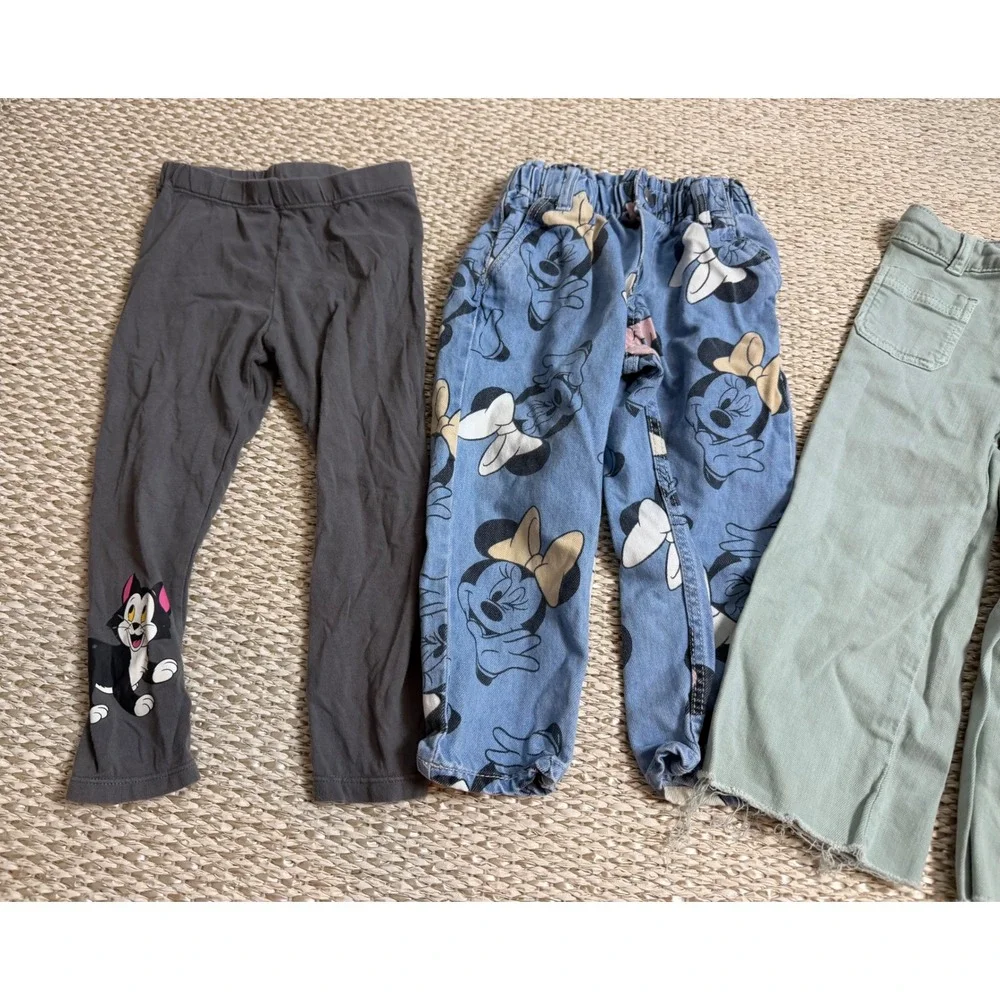 H&M, Zara Disney Kids Clothing Lot Sweatshirts T-Shirts Pants Mickey Minnie 2/4